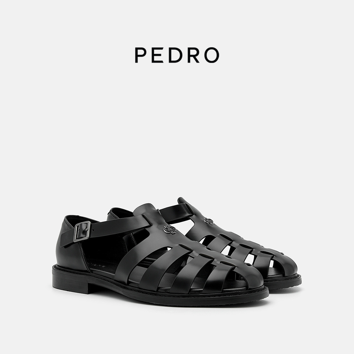 PEDRO牛皮罗马鞋25夏季男鞋尼刻系列休闲凉鞋皮鞋PM1-86380199