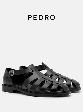 PEDRO牛皮罗马鞋25秋季男鞋尼刻系列休闲凉鞋皮鞋PM1-86380199