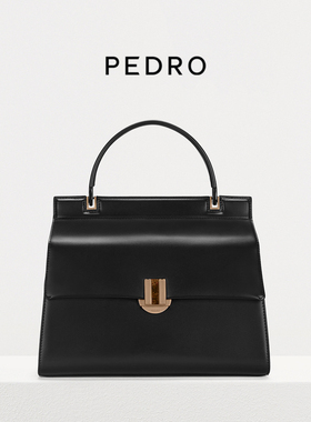 PEDRO通勤手提包女包金属锁扣饰大容量单肩包妈妈包PW2-56390018