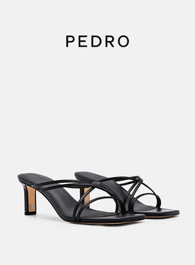 PEDRO交叉细带高跟鞋26夏季新款凉鞋南风岸系列拖鞋PW1-25580423