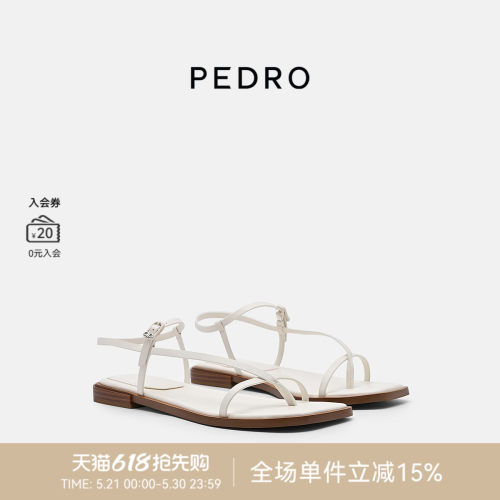 PEDRO平底凉鞋26夏季新款南风岸系列细带凉鞋PW1-65480028