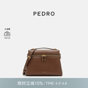 85210013 PEDRO牛皮双肩包女包麂致多功能斜挎包拉链单肩包PW2
