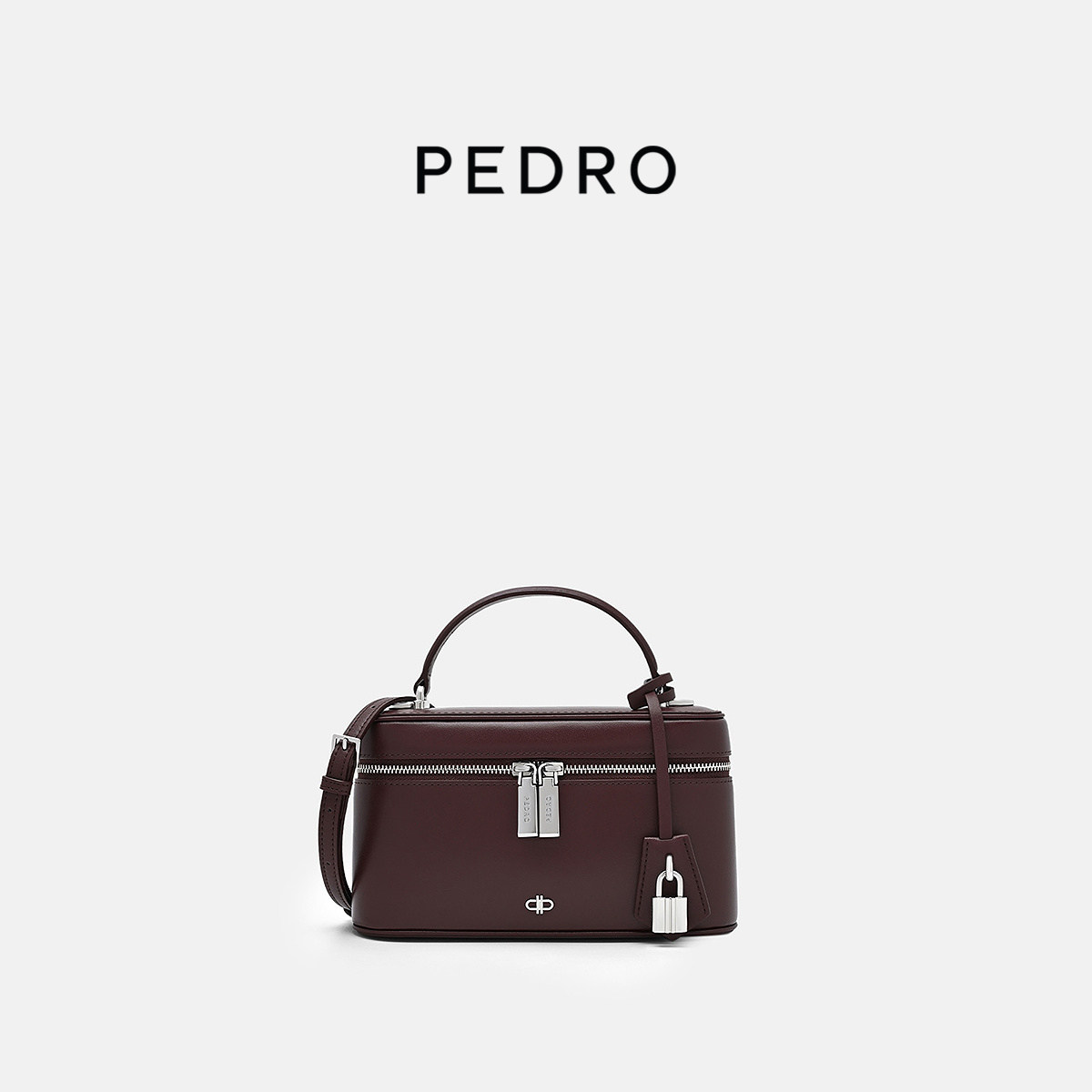 PEDRO拉链斜挎包26夏季新款女包时尚小方包盒子包PW2-75940008-10