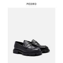 PEDRO牛皮乐福鞋24春季新品女士轻便厚底单鞋小皮鞋PW1-66600013