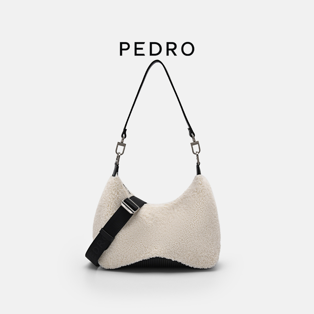 PEDRO腋下包新款hobo女包拉链式单肩包PW2-36390014-1