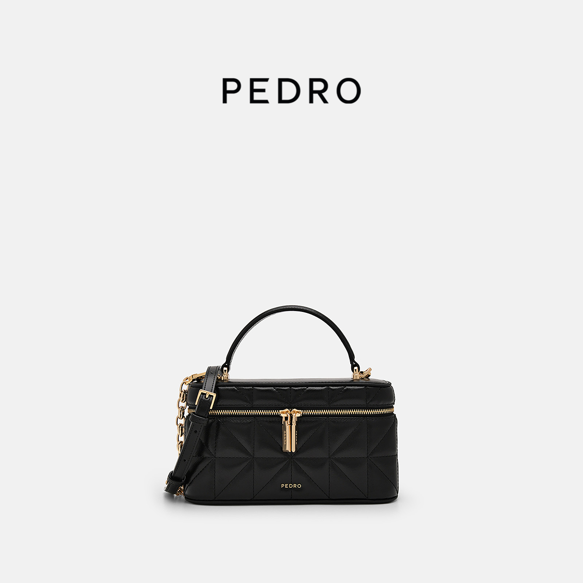 PEDRO幻梦系列盒子包拉链女包单肩包斜挎小方包PW2-75940006-2