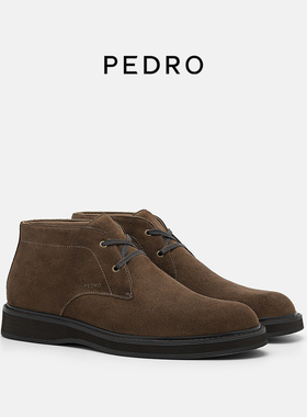 PEDRO牛皮系带男靴25秋季新款男鞋通勤短靴高帮鞋PM1-96380017