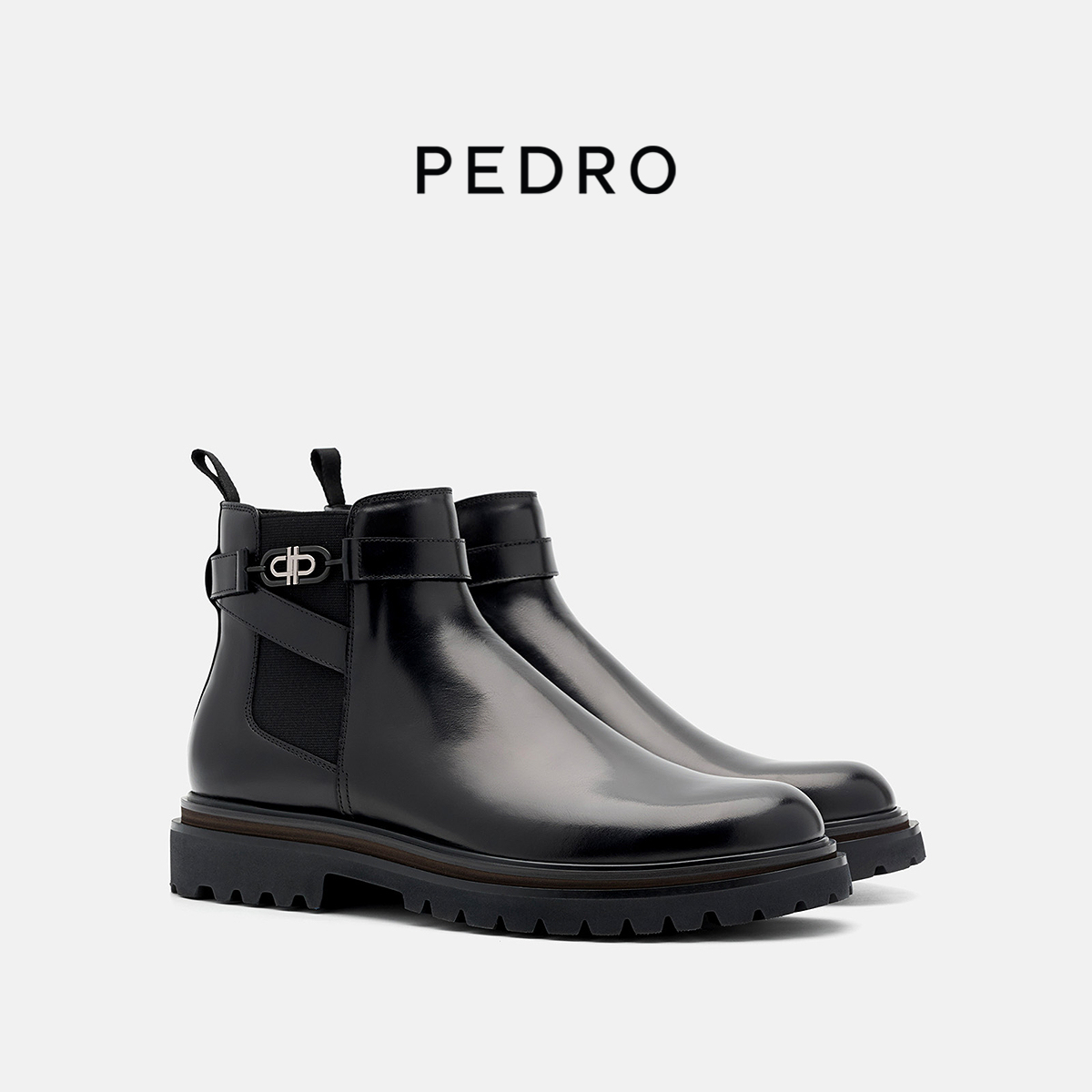 PEDRO短靴25冬季ICON英伦风厚底侧拉链切尔西靴PM1-96600012-1