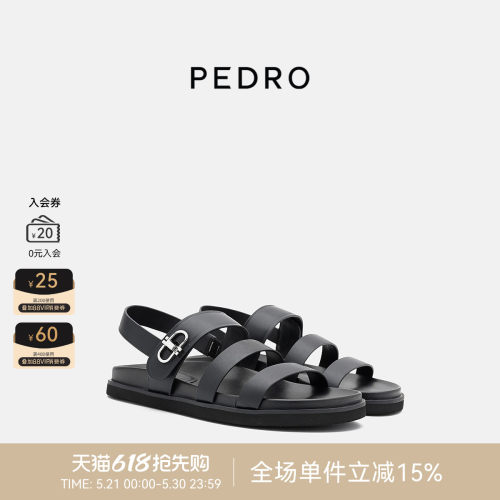 PEDRO罗马凉鞋26夏季ICON女鞋舒适简约牛皮勃肯鞋PW1-66480129