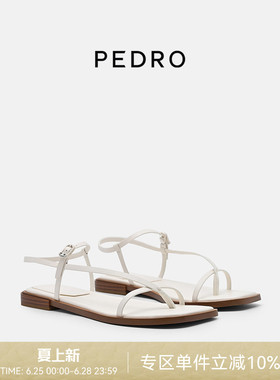 PEDRO平底凉鞋26夏季新款南风岸系列细带凉鞋PW1-65480028
