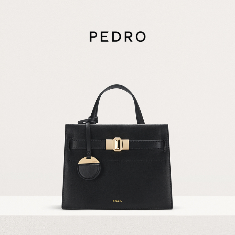 PEDRO小牛皮凯莉包通勤风女包