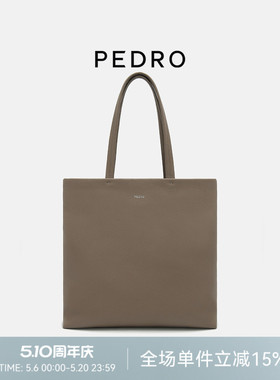 PEDRO大容量牛皮托特包春季男包简约单肩包通勤PM2-26390004