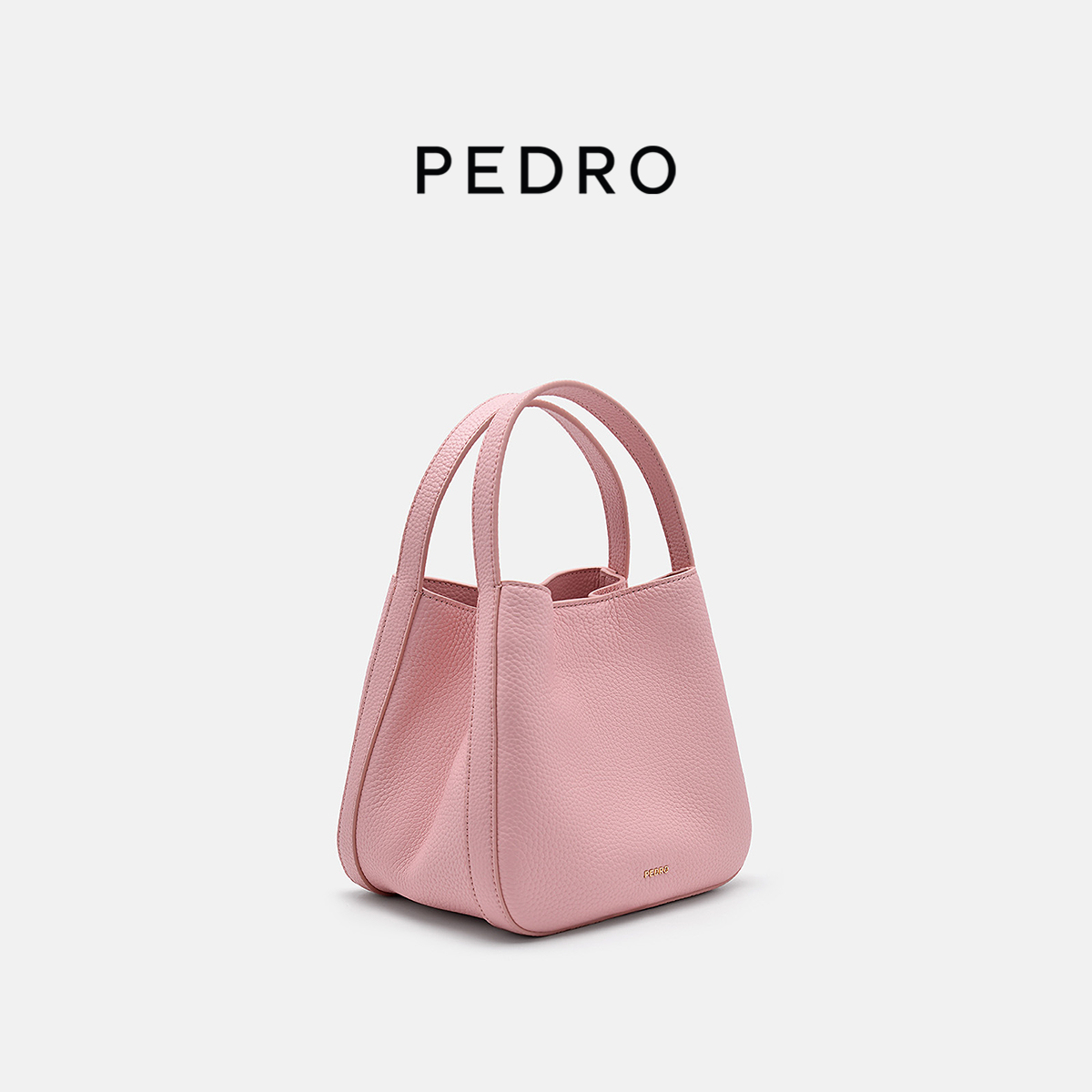 PEDRO小牛皮斜挎菜篮包