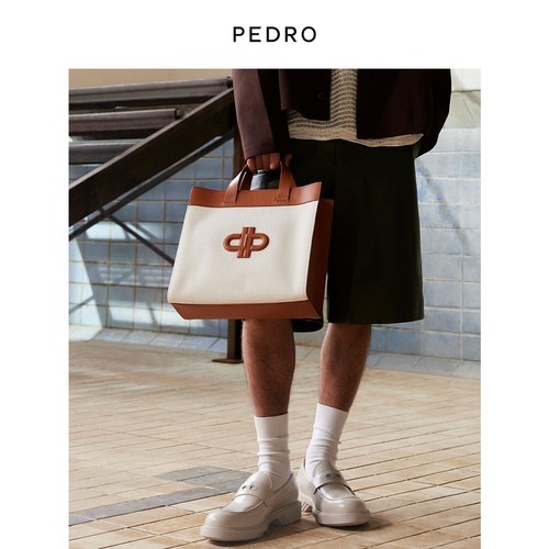 PEDRO托特包ICON大容量牛皮男士斜挎包手提包PM2-25210238
