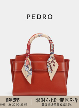 PEDRO丝巾手提包秋季女士婚包通勤托特包妈妈包PW2-45210004-1