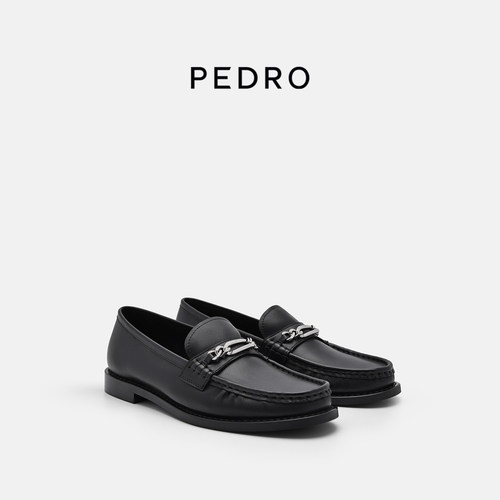 PEDRO牛皮乐福鞋Studio系列女士柔软单鞋学院风皮鞋PW1-65980033