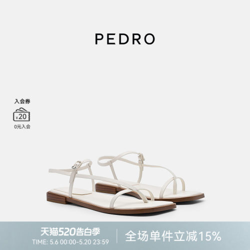 PEDRO平底凉鞋26夏季新款南风岸系列细带凉鞋PW1-65480028