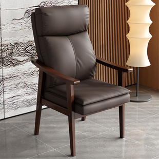 高档棋牌室麻将机餐桌专用纯实木橡木皮椅子高靠背久坐舒服 (813)