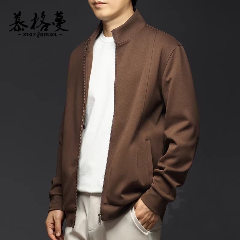 夹克男春秋季新款时尚潮流立领卫衣简约商务休闲日常外搭运动外套,男装,夹克,淘宝优惠券,粉丝福利购,淘宝优惠卷