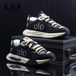 休闲鞋男高级感潮牌系带运动阿甘老爹鞋时尚新款加绒保暖增高男鞋