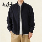 工装 立领复古简约宽松行政商务休闲拉链外套男士 夹克男春秋季 新款