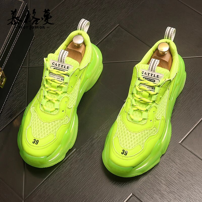 时尚休闲鞋男鞋百搭新款网面透气跑步鞋韩版男士运动休闲鞋老爹鞋