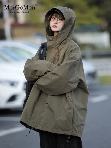 冲锋衣女春秋冬新款防风衣工装