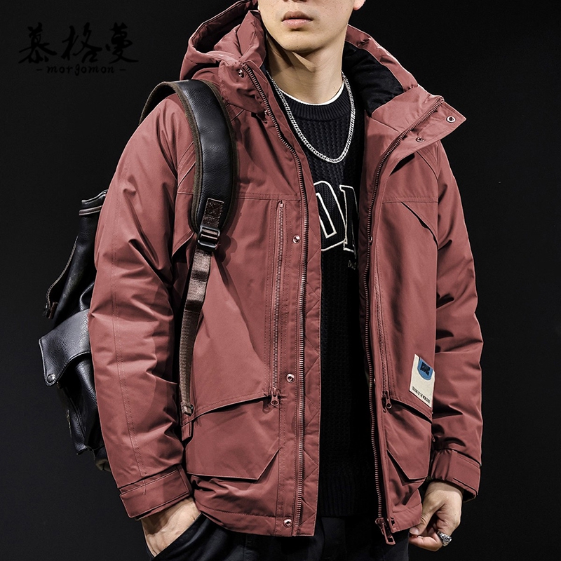 90%灰鸭保暖羽绒服大码外套男