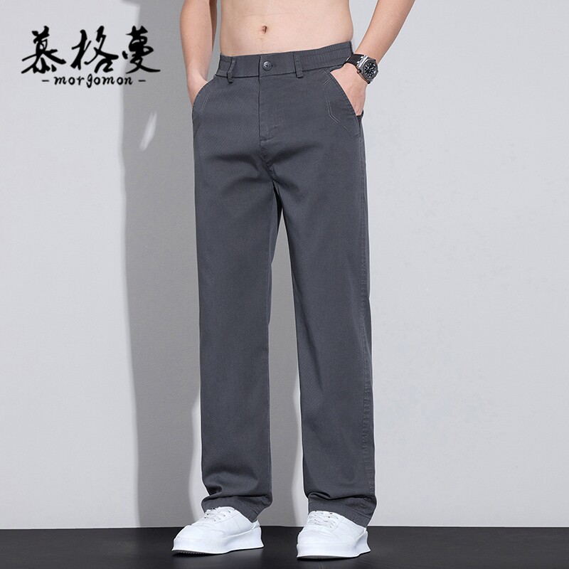 休闲裤子男款2026夏季新款宽松直筒微弹薄款透气西裤男裤长裤子男
