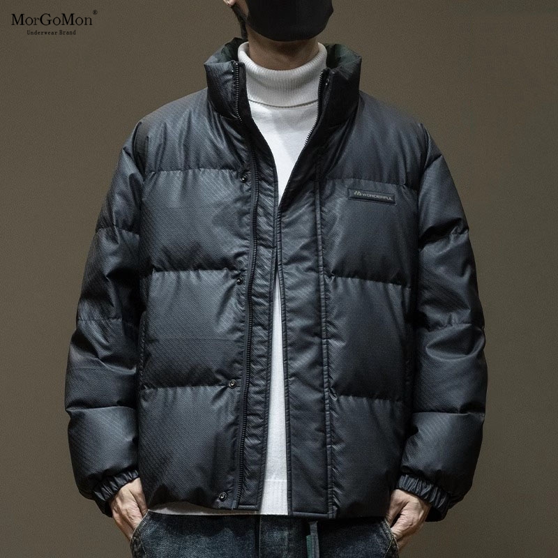 90白鸭绒羽绒服大码立领包服男