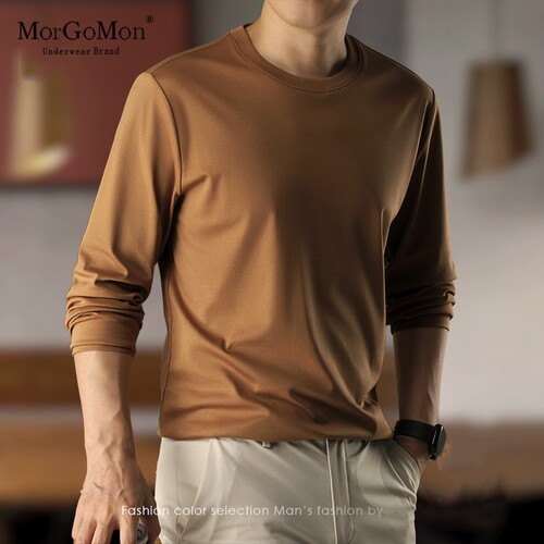 高端长袖T恤男纯棉轻奢秋季