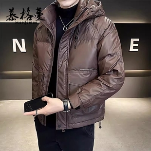 羽绒服男白鸭绒三防轻薄冬新款潮牌高级感休闲风加厚保暖防寒外套