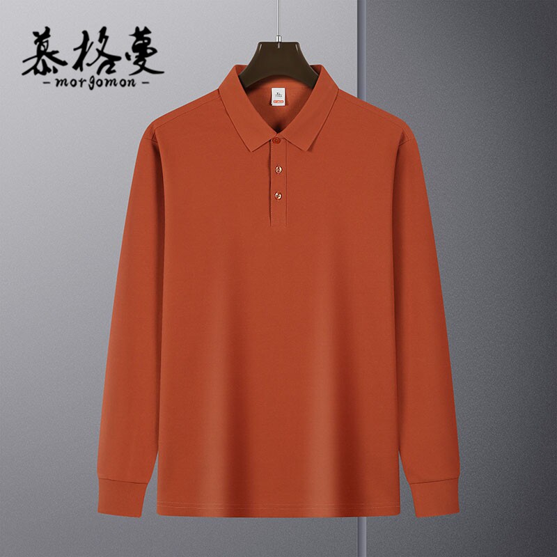 男士抗皱商务休闲长袖POLO衫