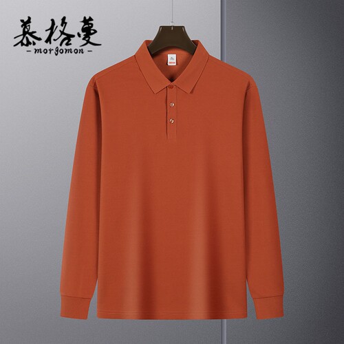 男士抗皱商务休闲长袖POLO衫