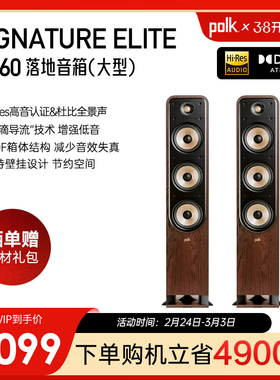 Polk/普乐之声ES60大型落地音箱家用HiRes高保真发烧级音箱