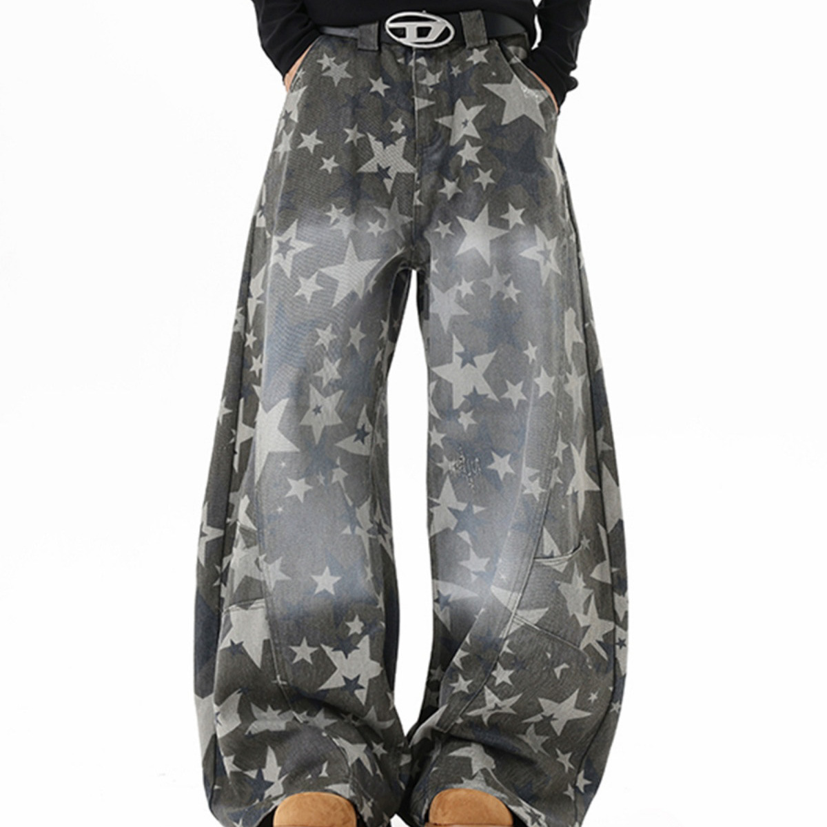 FLASH ELF联名男工装裤宽松休闲裤秋季厚款束脚百搭宽松显瘦耐磨