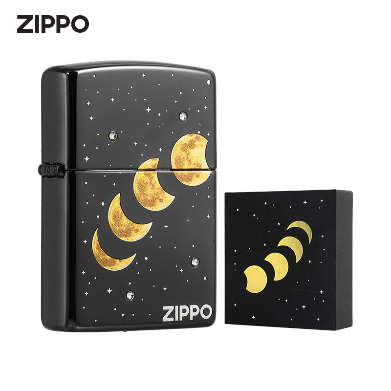 【限量1000套】ZIPPO官方旗舰店防风煤油打火机星月爱男友礼物