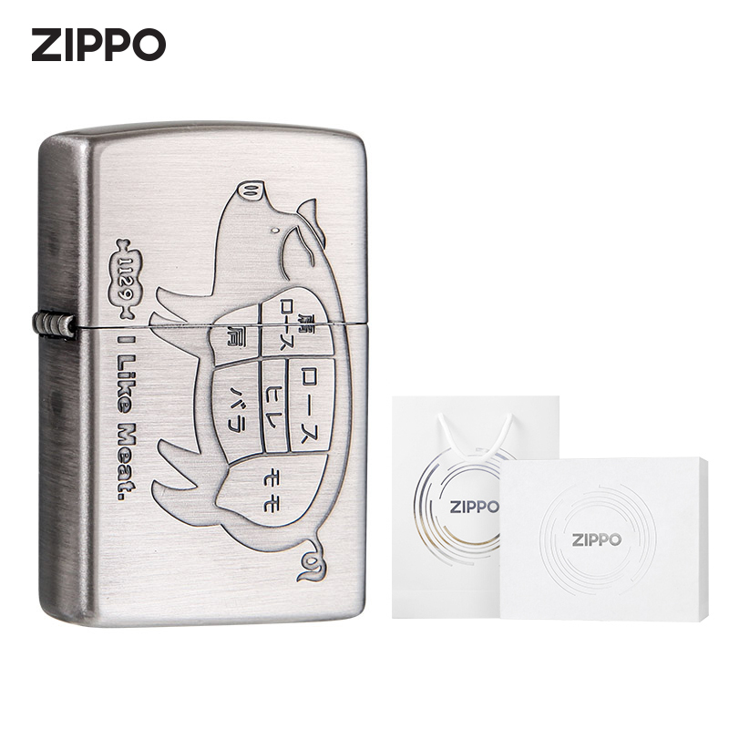 ZIPPO官方旗舰店防风煤油打火机日版原装进口庖丁解猪收藏送礼
