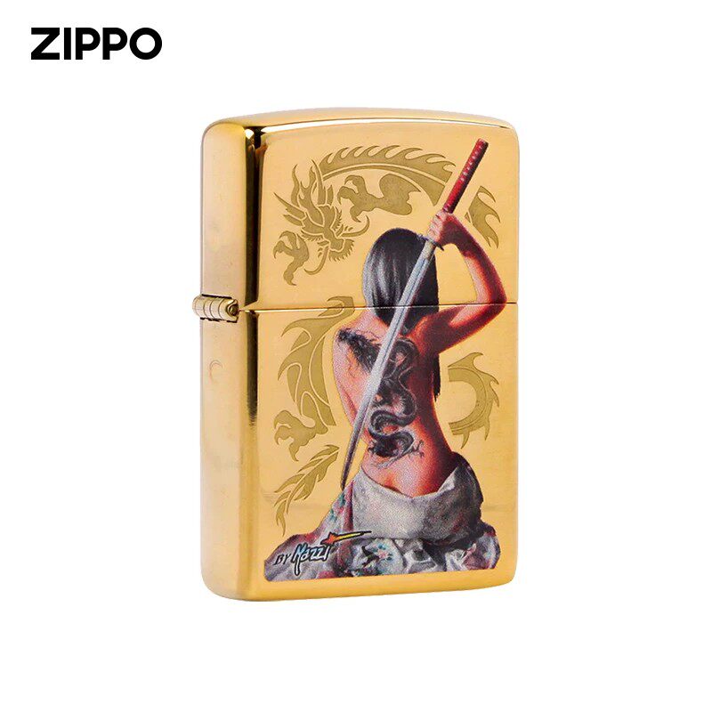 ZIPPO官方旗舰店防风煤油打火机美版原装在册龙之女男友生日礼物