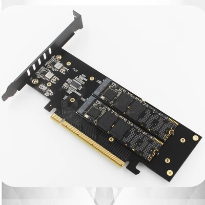 佳翼iHyper-M2X16 NVME 4盘阵列卡PCIE信号拆分阵列卡VROC RAID卡