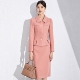 粉色小香风粗花呢西装 裙千金感两件套高级感女主持人宴会礼服 套装