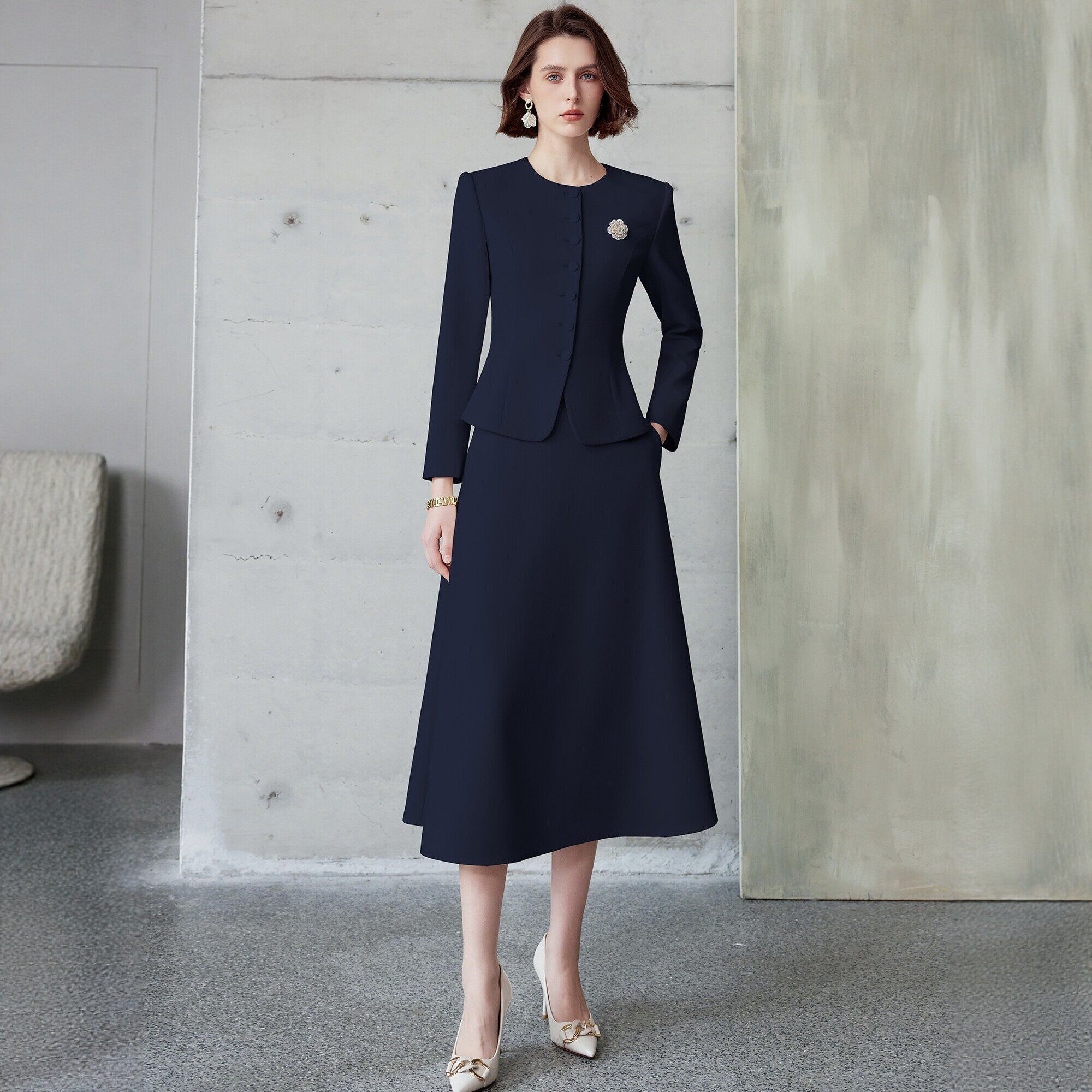AD批发团购西装套装裙工作服礼服