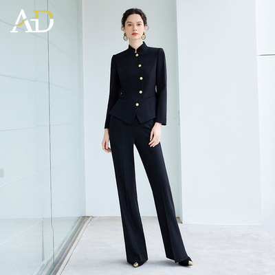 新中式立领西装套装女士职场礼服