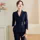 气质春秋面试前台公务员教师工作服 女设计感时尚 高端长袖 职业套装