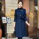 正式 宴会礼服国风中式 职业羊毛呢大衣女礼仪接待刺绣外套工装 场合