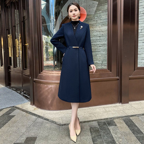 高端礼服职业装羊毛呢大衣女加厚