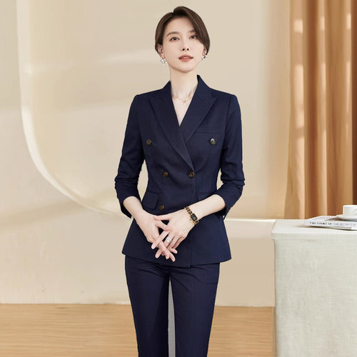 西装套装女感秋冬新款正装职业装