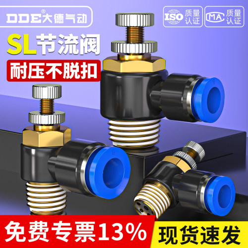 气管接头SL6/8-02节流阀快速接头