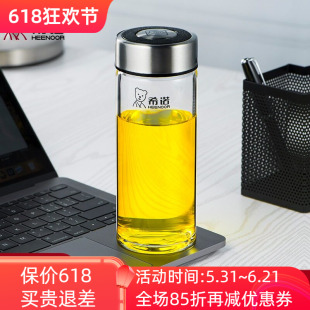 希诺单层玻璃杯商务办公车载便携创意加厚泡茶水杯子XN-6015/6016