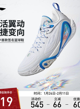 李宁韦德DLO 1 丨篮球鞋男轻量透气防滑缓震实战低帮运动鞋